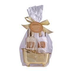 Set da bagno FESTIVE FEELINGS in una piccola vasca da bagno, incluso gel doccia da 100 ml, lozione per il corpo da 100 ml, profu