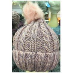Cappelli di lana donna con pon pon a treccia