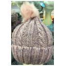 Cappelli di lana donna con pon pon a treccia