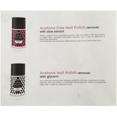 Acetone in stock Quiz solventi per smalto con estratto di aloe e